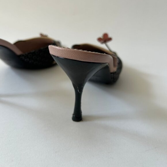 PRADA VINTAGE KIMONO EMBELLISHED MULES - Picture 11 of 13